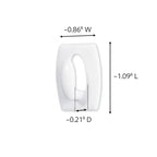 3M Command Mini Plastic Hook 1.08 in. L 6 pk