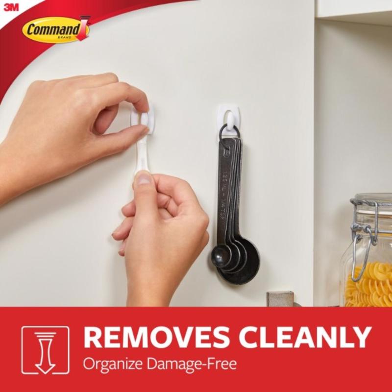 3M Command Mini Plastic Hook 1.08 in. L 6 pk