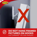 3M Command Mini Plastic Hook 1.08 in. L 6 pk