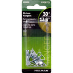 HILLMAN Zinc Silver Conventional Picture Hanger 30 lb 1 pk - Case of 10
