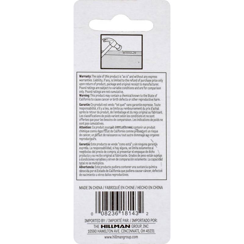 Hillman Zinc Silver Large Sawtooth Hanger 5 pc - Case of 10