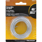 HILLMAN Galvanized Silver Braided Picture Wire 40 lb 1 pk - Case of 10