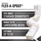 Amerimax Flex-A-Spout 4.5 in. H X 4.5 in. W X 55 in. L White Vinyl Downspout Extension