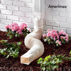 Amerimax Flex-A-Spout 4.5 in. H X 4.5 in. W X 55 in. L White Vinyl Downspout Extension