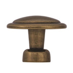 Amerock Allison Round Cabinet Knob 1-3/8 in. D 1 in. Antique Brass 1 pk