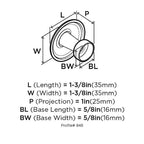 Amerock Allison Round Cabinet Knob 1-3/8 in. D 1 in. Antique Brass 1 pk