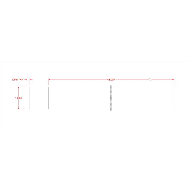 SteelWorks 0.125 in. X 1 in. W X 4 ft. L Weldable Aluminum Flat Bar 1 pk - Case of 5