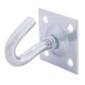 Hampton Small Zinc-Plated Silver Steel 1.75 in. L Clothesline Hook Plate Type 200 lb 1 pk - Case of 10