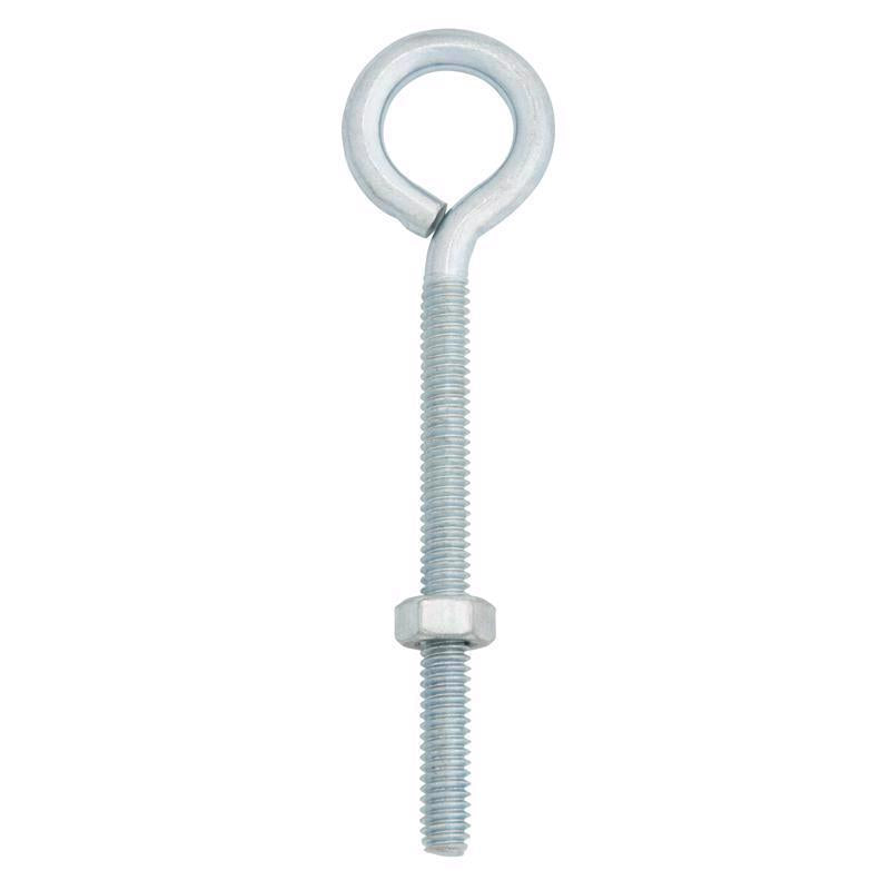 Hampton 1/4 in. X 4 in. L Zinc-Plated Steel Eyebolt Nut Included - Case of 10
