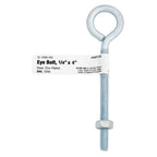 Hampton 1/4 in. X 4 in. L Zinc-Plated Steel Eyebolt Nut Included - Case of 10