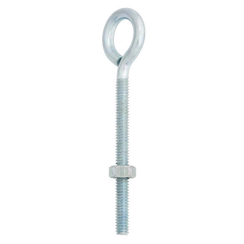Hampton 1/4 in. X 4 in. L Zinc-Plated Steel Eyebolt Nut Included - Case of 10