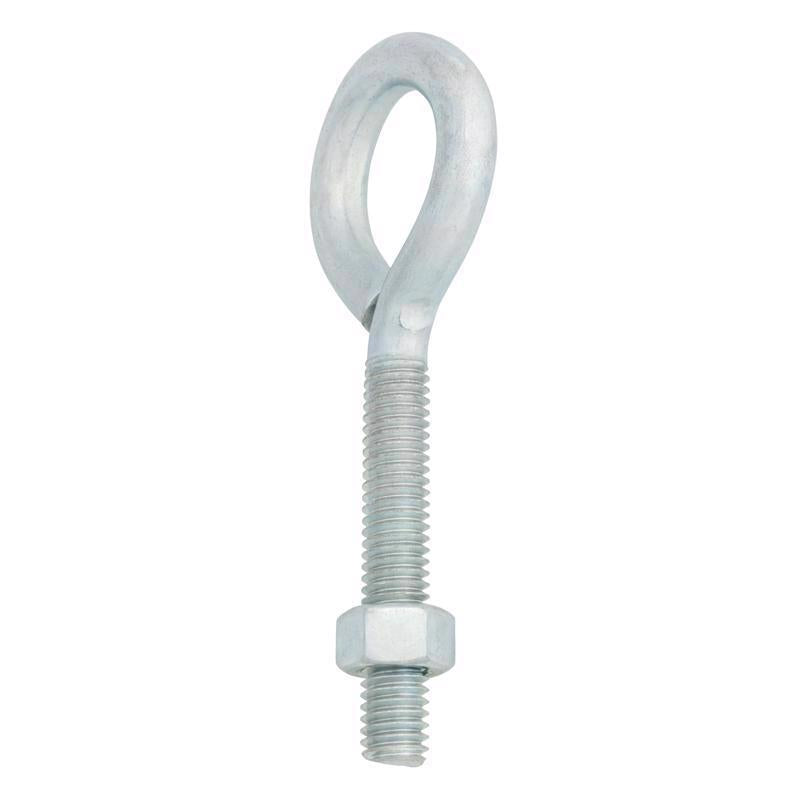Hampton 3/8 in. X 4 in. L Zinc-Plated Steel Eyebolt with Nut Nut Included - Case of 10