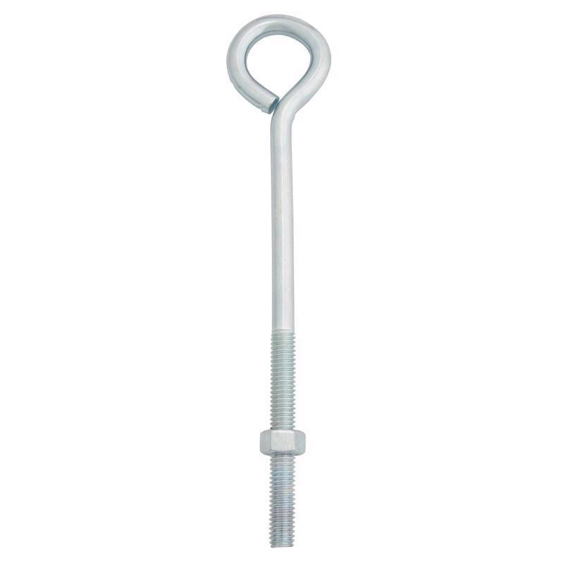 Hampton 3/8 in. X 8 in. L Zinc-Plated Steel Eyebolt Nut Included - Case of 10
