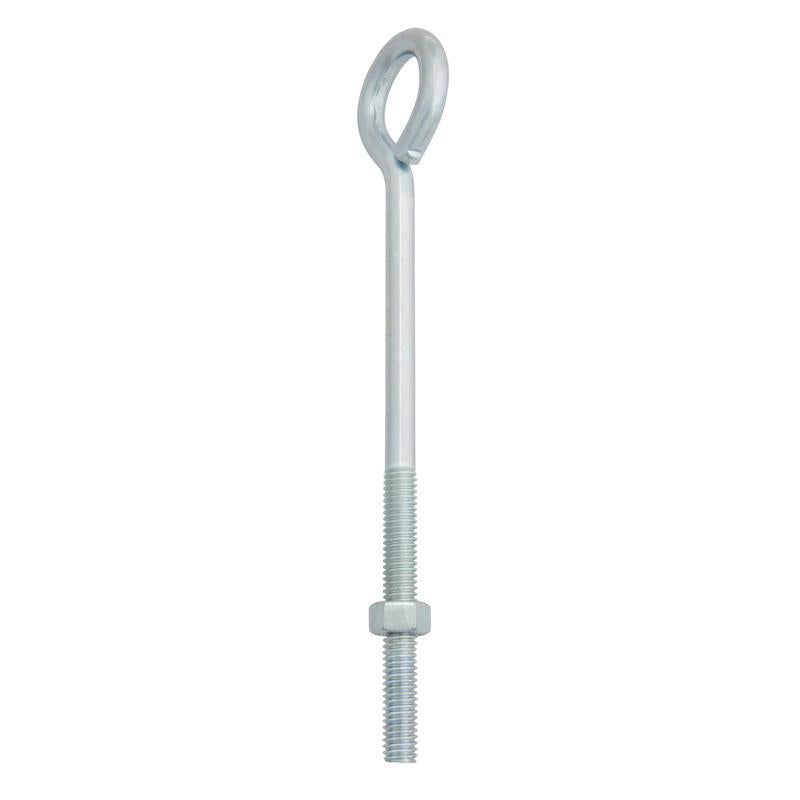 Hampton 3/8 in. X 8 in. L Zinc-Plated Steel Eyebolt Nut Included - Case of 10