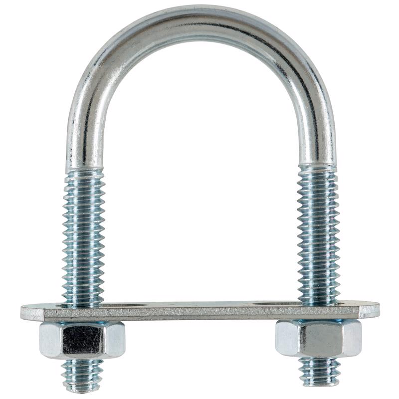 Hampton 1/4 in. X 1-1/8 in. W X 2 in. L Coarse Zinc-Plated Steel U-Bolt - Case of 10