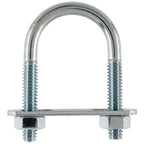 Hampton 1/4 in. X 1-1/8 in. W X 2 in. L Coarse Zinc-Plated Steel U-Bolt - Case of 10