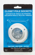 Knape & Vogt Pro 1-3/8 in. L X 1-3/8 in. D Powder Coated Steel Rod Socket