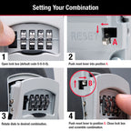 Master Lock 5-7/32 in. H X 3-1/4 in. W Metal 4-Digit Combination Lock Box - Case of 4