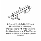 Amerock Contemporary Bar Cabinet Pull 3 in. Stainless Steel Silver 1 pk