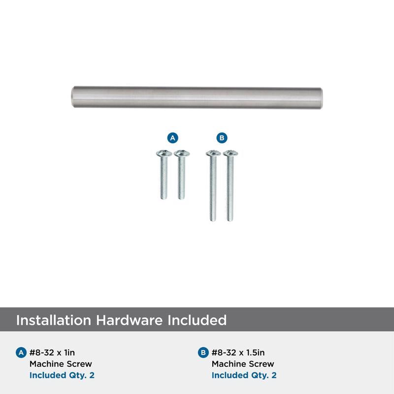 Amerock Contemporary Bar Cabinet Pull 3 in. Stainless Steel Silver 1 pk