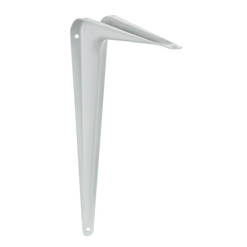 Hampton White Steel Shelf Support 18 Ga. 8 in. L 100 lb