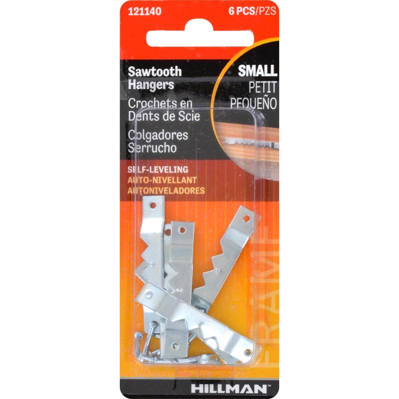 HILLMAN Zinc Silver Small Sawtooth Hanger 1 lb 6 pk - Case of 10