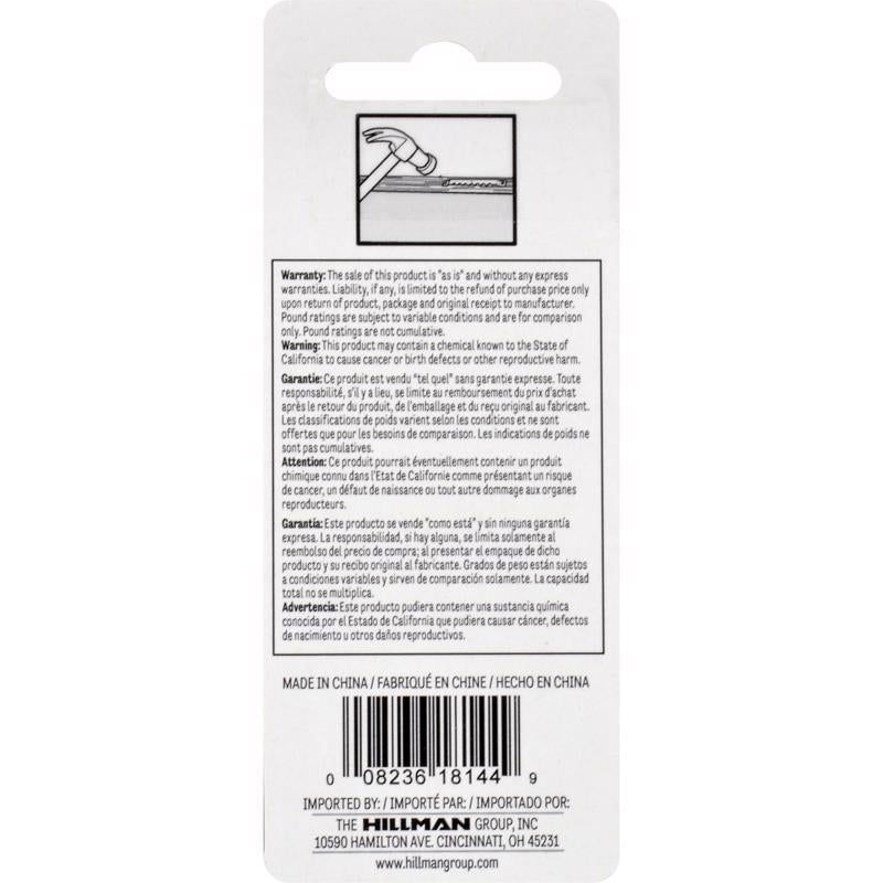 HILLMAN Zinc Silver Small Sawtooth Hanger 1 lb 6 pk - Case of 10