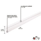 M-D Building Products White Aluminum Sweep For Doors 36 in. L X 1.38 in.