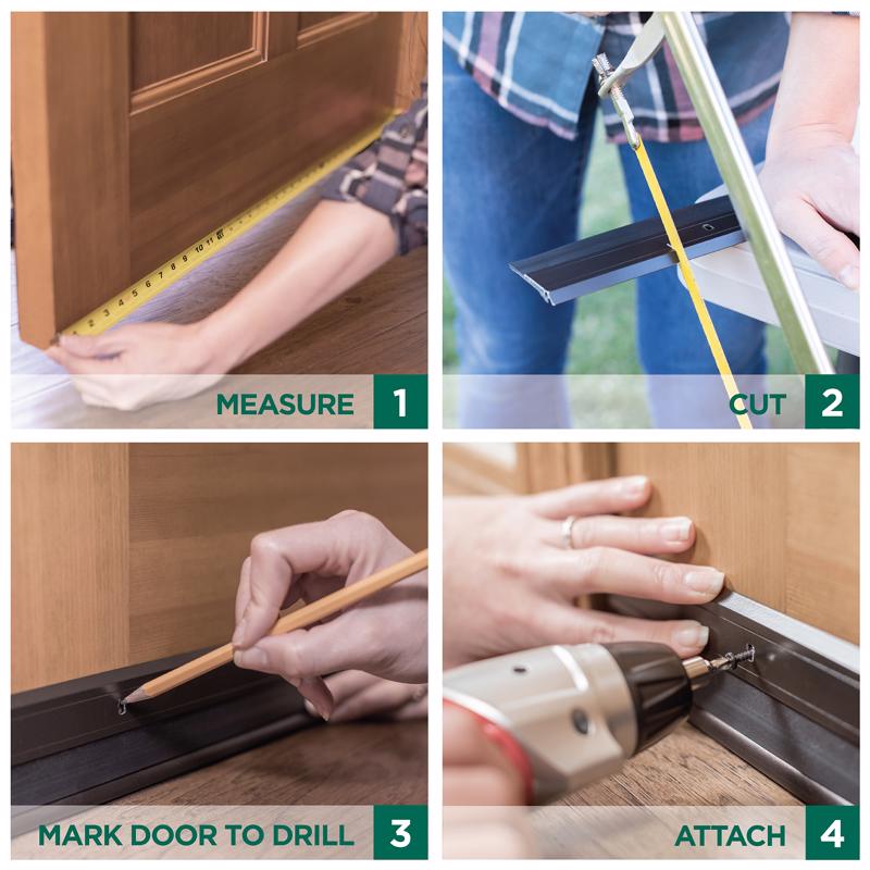 M-D Building Products White Aluminum Sweep For Doors 36 in. L X 1.38 in.
