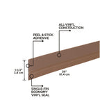 M-D Building Products Brown Vinyl Sweep For Doors 36 in. L X 1.25 in.