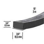M-D Building Products Black Rubber Weather Stripping Tape For Doors and Windows 10 ft. L X 0.38 in.
