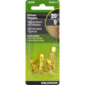 HILLMAN Brass-Plated Gold Conventional Picture Hanger 20 lb 8 pk - Case of 10