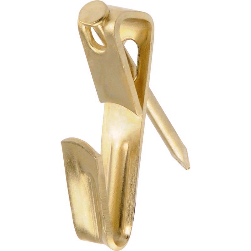 HILLMAN Brass-Plated Gold Conventional Picture Hanger 20 lb 8 pk - Case of 10