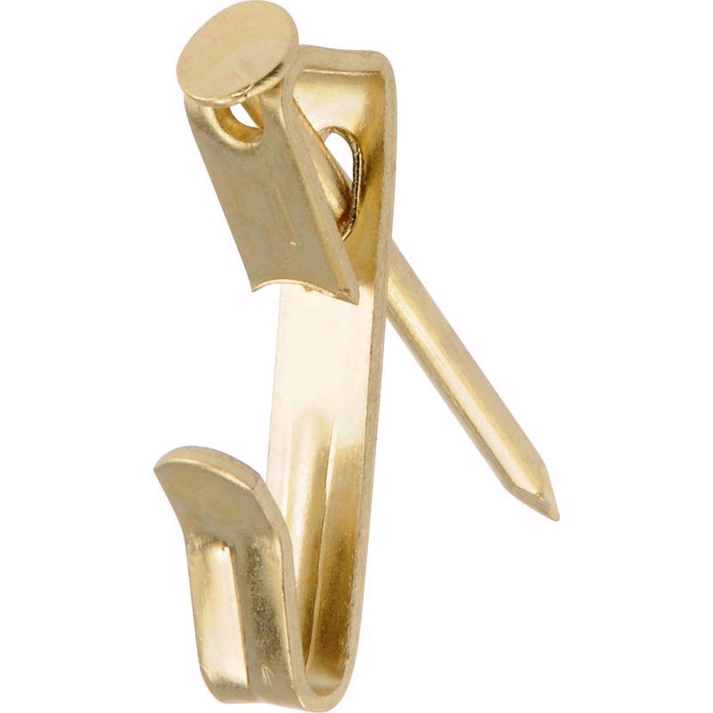 HILLMAN Brass-Plated Gold Conventional Picture Hanger 30 lb 6 pk - Case of 10