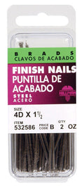 HILLMAN 4D 1-1/2 in. Finishing Polished Steel Nail Large Head - Case of 6
