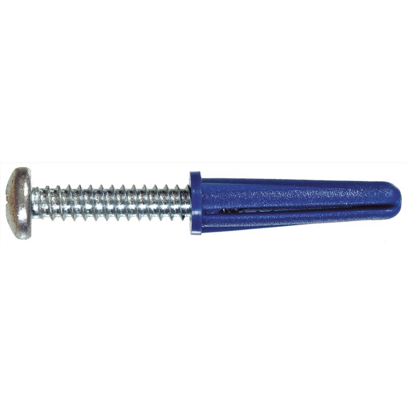 HILLMAN .19 in. D X 1 in. L Plastic Pan Head Conical Anchor 25 pc - Case of 5