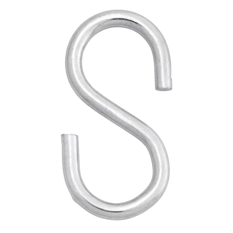 Hampton Medium Zinc-Plated Silver Steel 2.125 in. L S-Hook 55 lb 1 pk - Case of 20