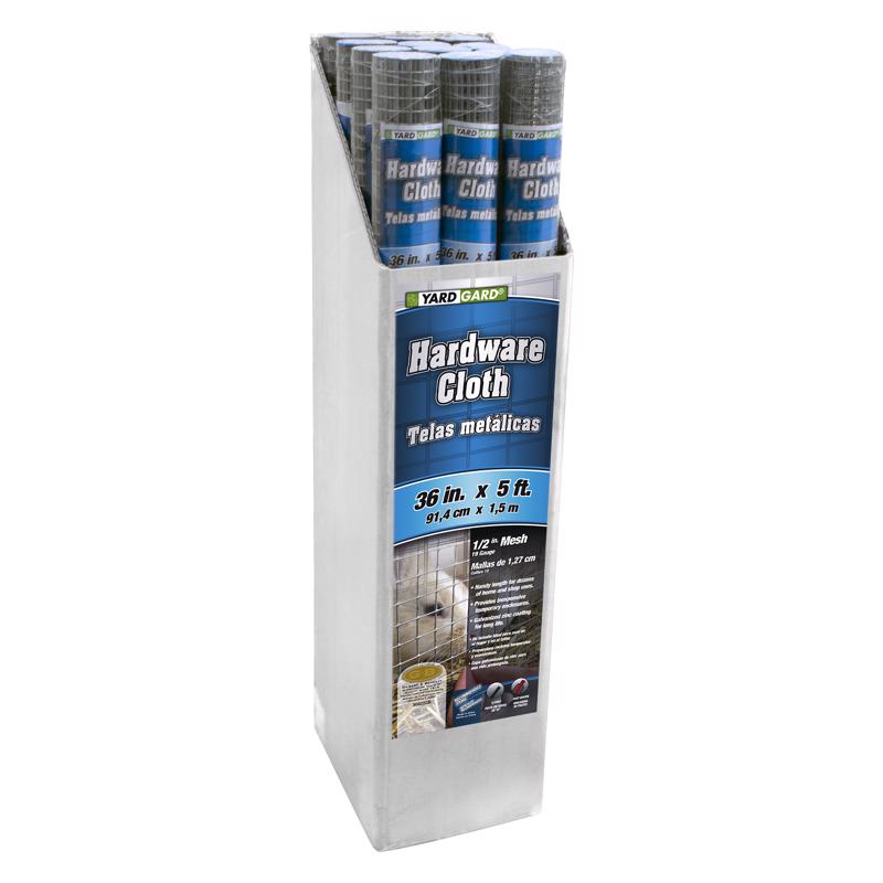 YardGard 36 in. H X 5 ft. L Galvanized Steel Hardware Cloth 1/2 in.