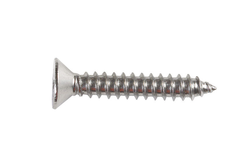 HILLMAN No. 8 Ga. X 1 in. L Phillips Flat Head Sheet Metal Screws 100 pk