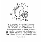 Amerock Allison Round Cabinet Knob 1-1/4 in. D 1-1/8 in. Satin Nickel 1 pk