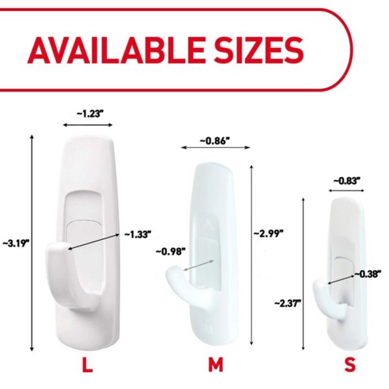 3M Command White Utility Hooks 5 lb 3 pk