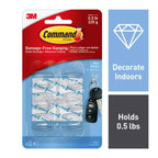 3M Command Mini Plastic Hook 1.08 in. L 6 pk - Case of 6