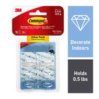 3M Command Mini Plastic Hook 1.08 in. L 18 pk - Case of 4