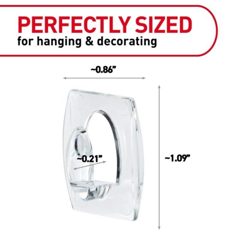 3M Command Mini Plastic Hook 1.08 in. L 18 pk - Case of 4