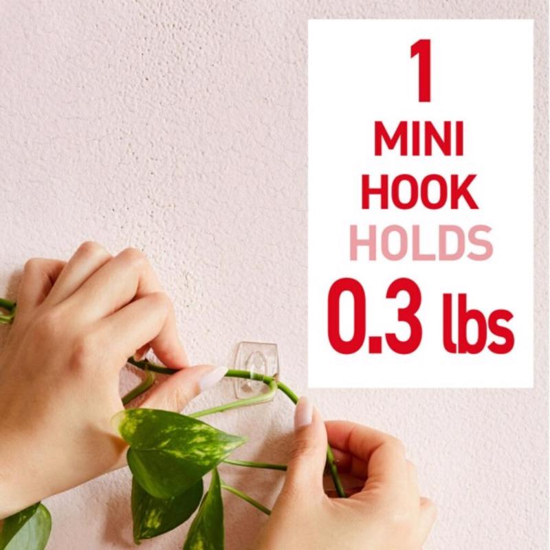 3M Command Mini Plastic Hook 1.08 in. L 18 pk - Case of 4