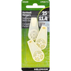 HILLMAN Plastic Coated White Hardwall Picture Hook 25 lb 3 pk - Case of 10
