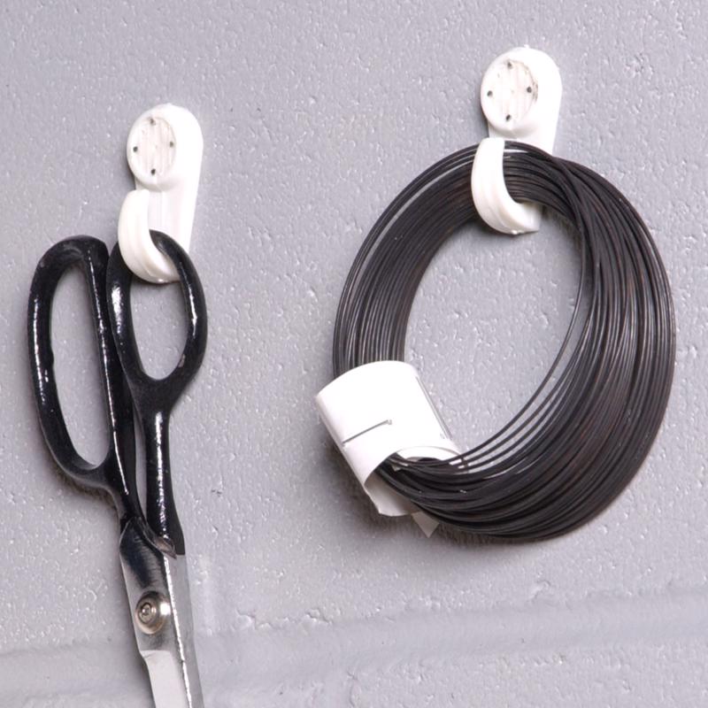 HILLMAN Plastic Coated White Hardwall Picture Hook 25 lb 3 pk - Case of 10
