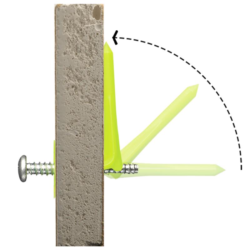 WallClaw Anchors LOC-N-LOAD .25 in. D X 2 in. L Plastic/Steel Pan Head Wallboard Anchors 10 pk