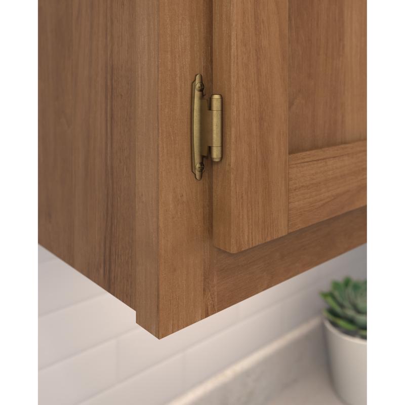 Amerock 1-3/4 in. W X 2-3/4 in. L Burnished Brass Steel Self-Closing Hinge 2 pk
