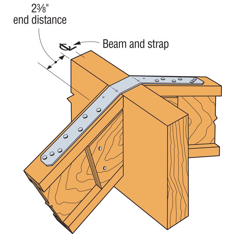 Simpson Strong-Tie 9 in. H X 1.25 in. W 20 Ga. Galvanized Steel Strap